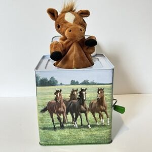2017 Schylling Horse Jack-in-the-Box plays Home on the Range Works Farm Country